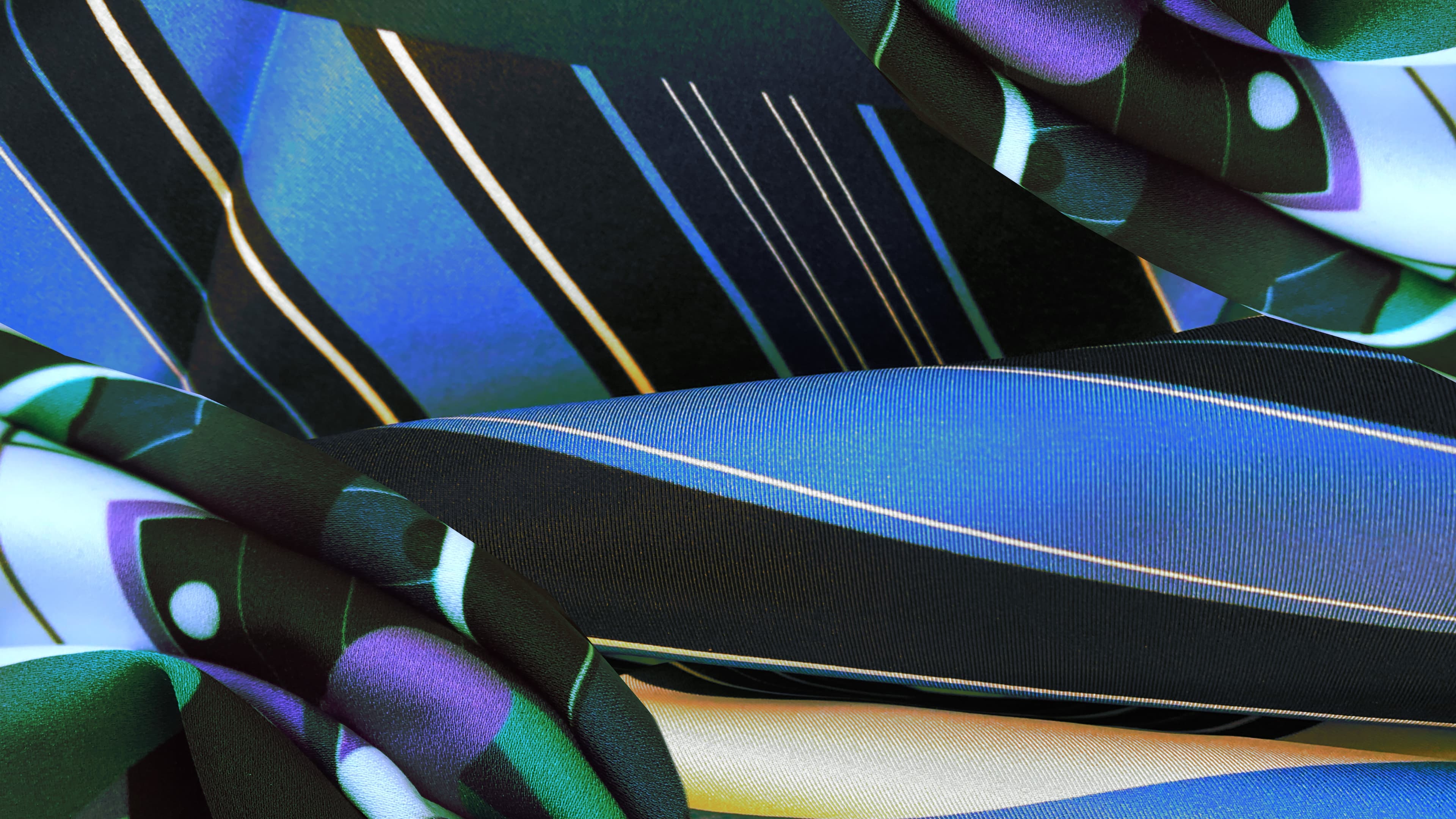 Colorful traditional textiles and rugs background